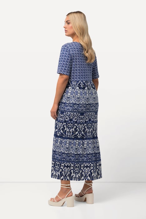 Midikleid, A-Linie, Rundhals, Zipper, Halbarm