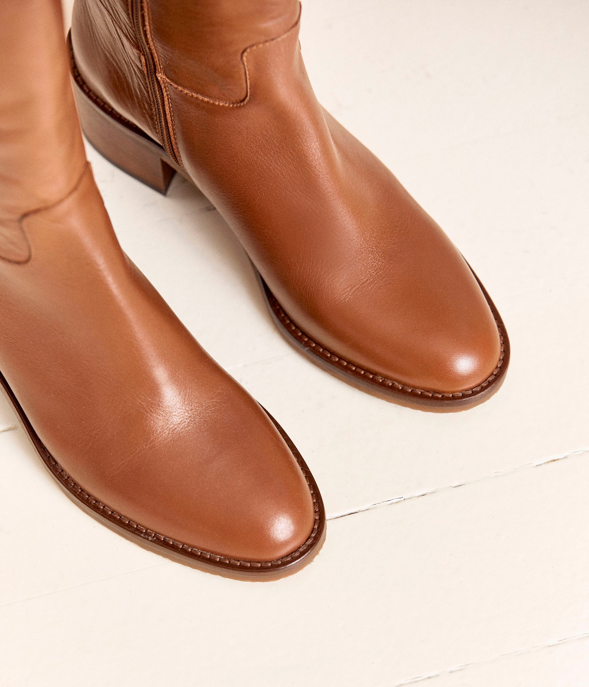 Bottes cuir et laine Agathe