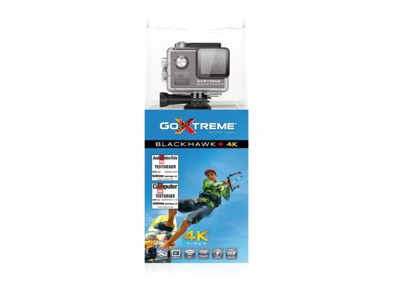 Easypix GoXtreme BlackHawk  4K - Action-kamera - 4K / 60 fps - 12.0 MP - Wireless LAN - undervands op til 60 m