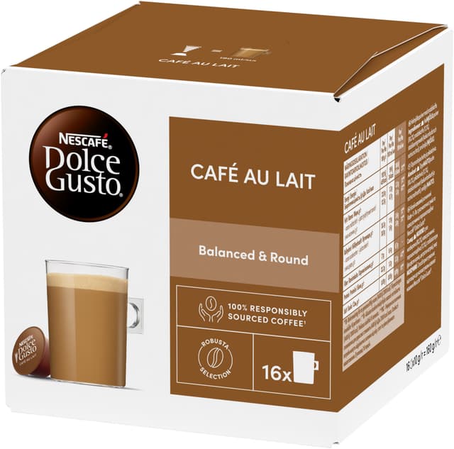 Nescafè Dolce Gusto Cafe au Lait kapsler (16 stk)