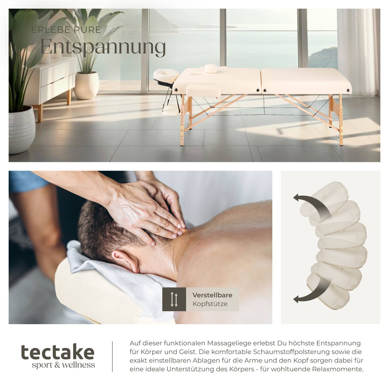 2 Zonen Massageliege-Set Suman