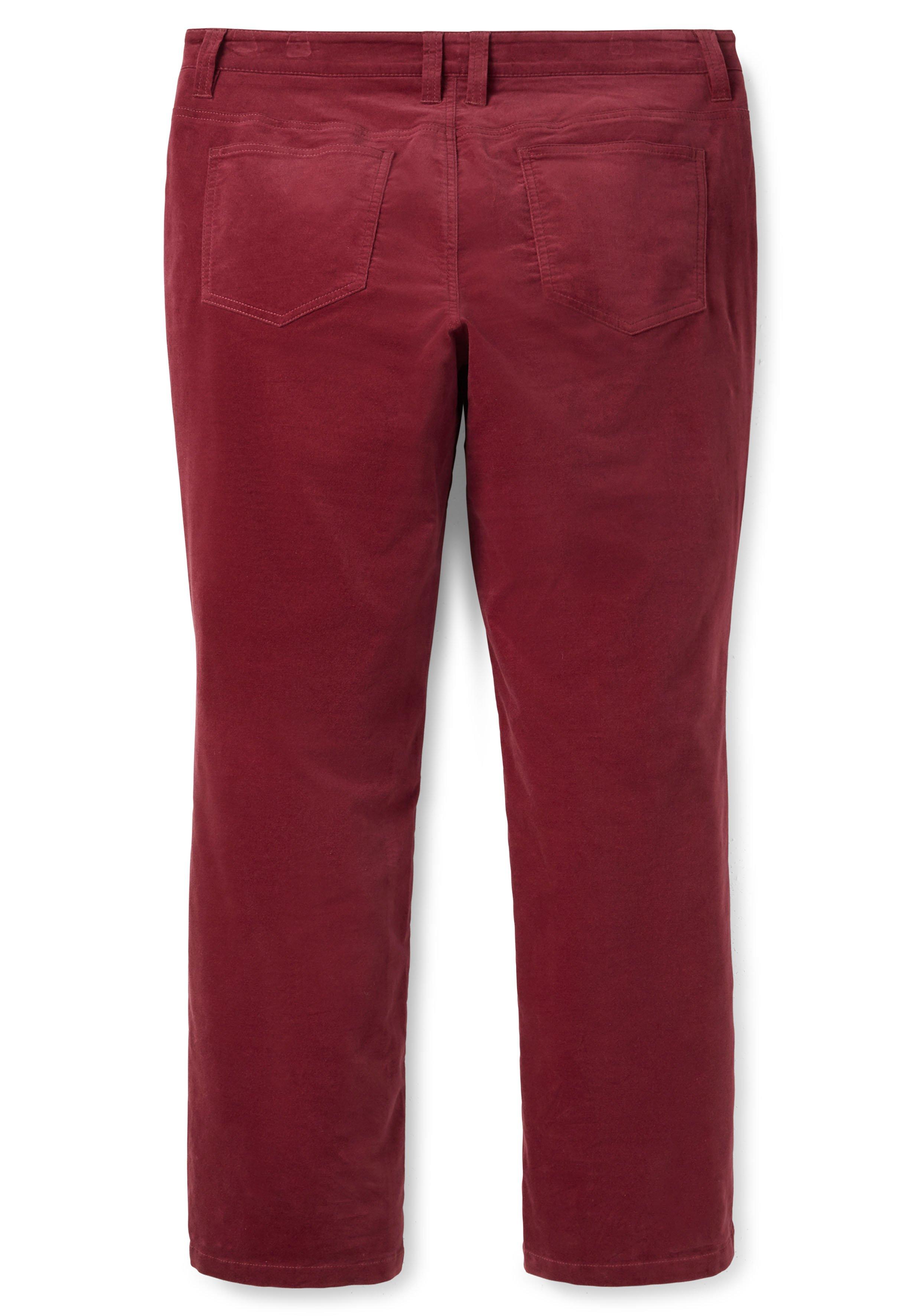 Gerade Samthose in weicher, elastischer Qualität