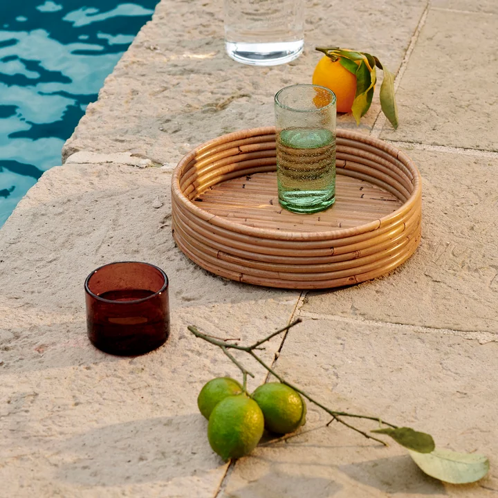 Ferm Living - Isola Tablett, natürlich gebeizt (2er-Set)