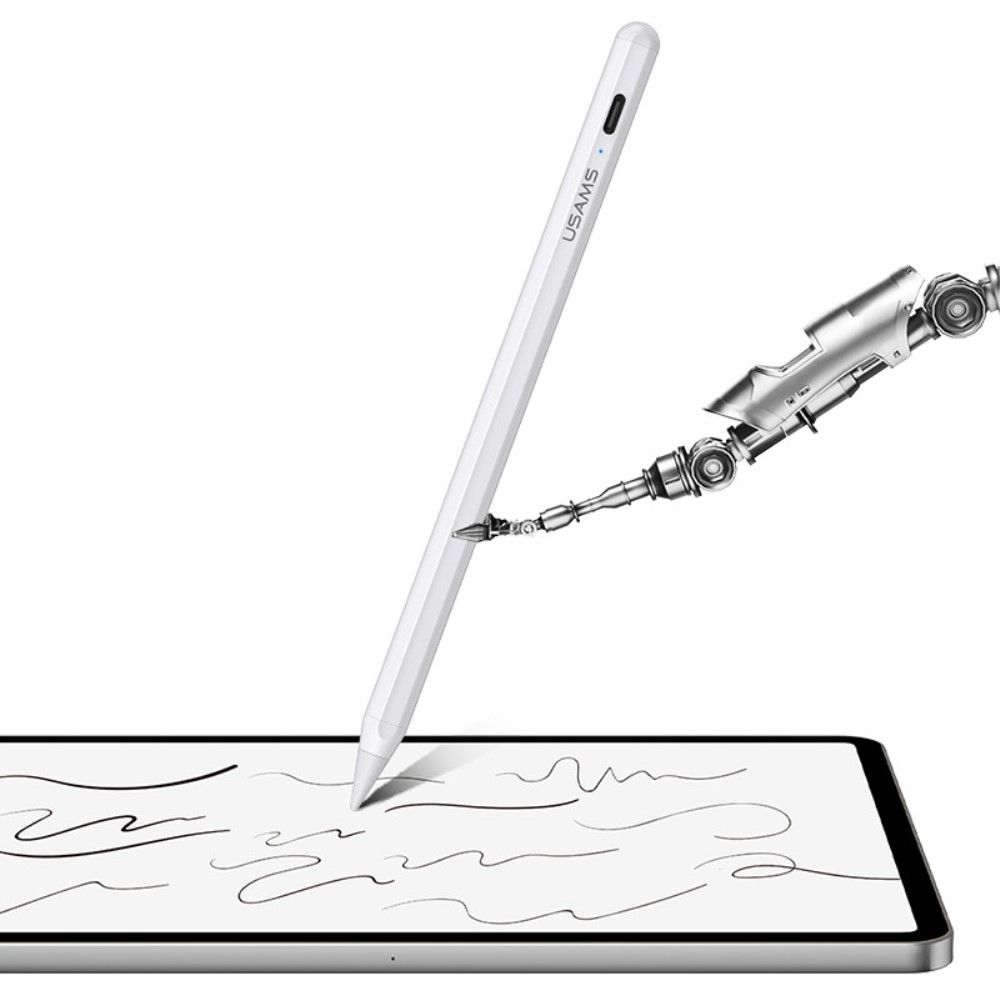 Kapazitiver Präzisions Stylus Touch Pen mit Handballenerkennung für Apple iPad - Weiss