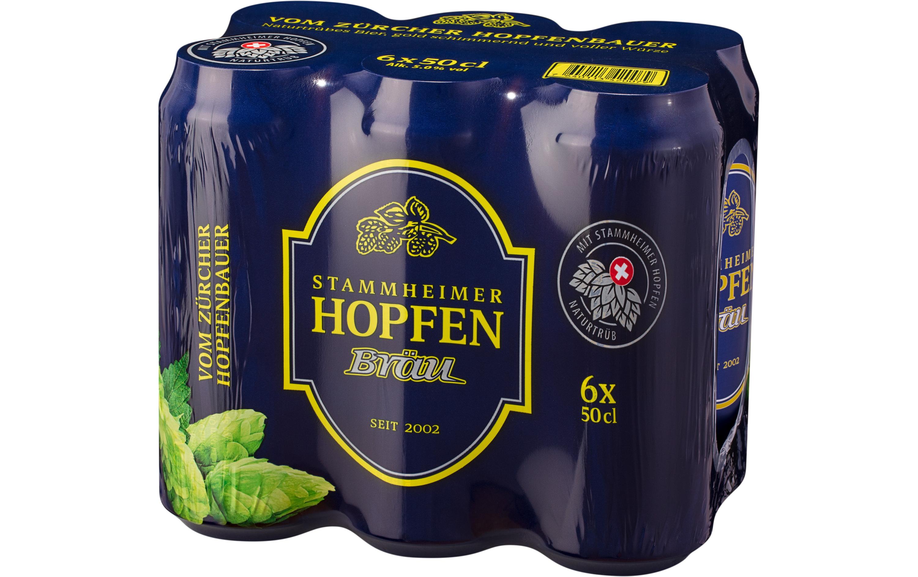 Bier Stammheimer Hopfenbräu naturtrüb 6 x 0.5 lSchweizer Bier mit Stammheimer Hopfen