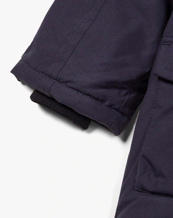 Winter-Parka NMMMIBIS mit Kunstfellbesatz in dunkelblau