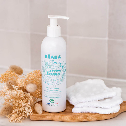 Lait nettoyant visage et corps à l'huile d'amande douce bio 250ml - BEABA