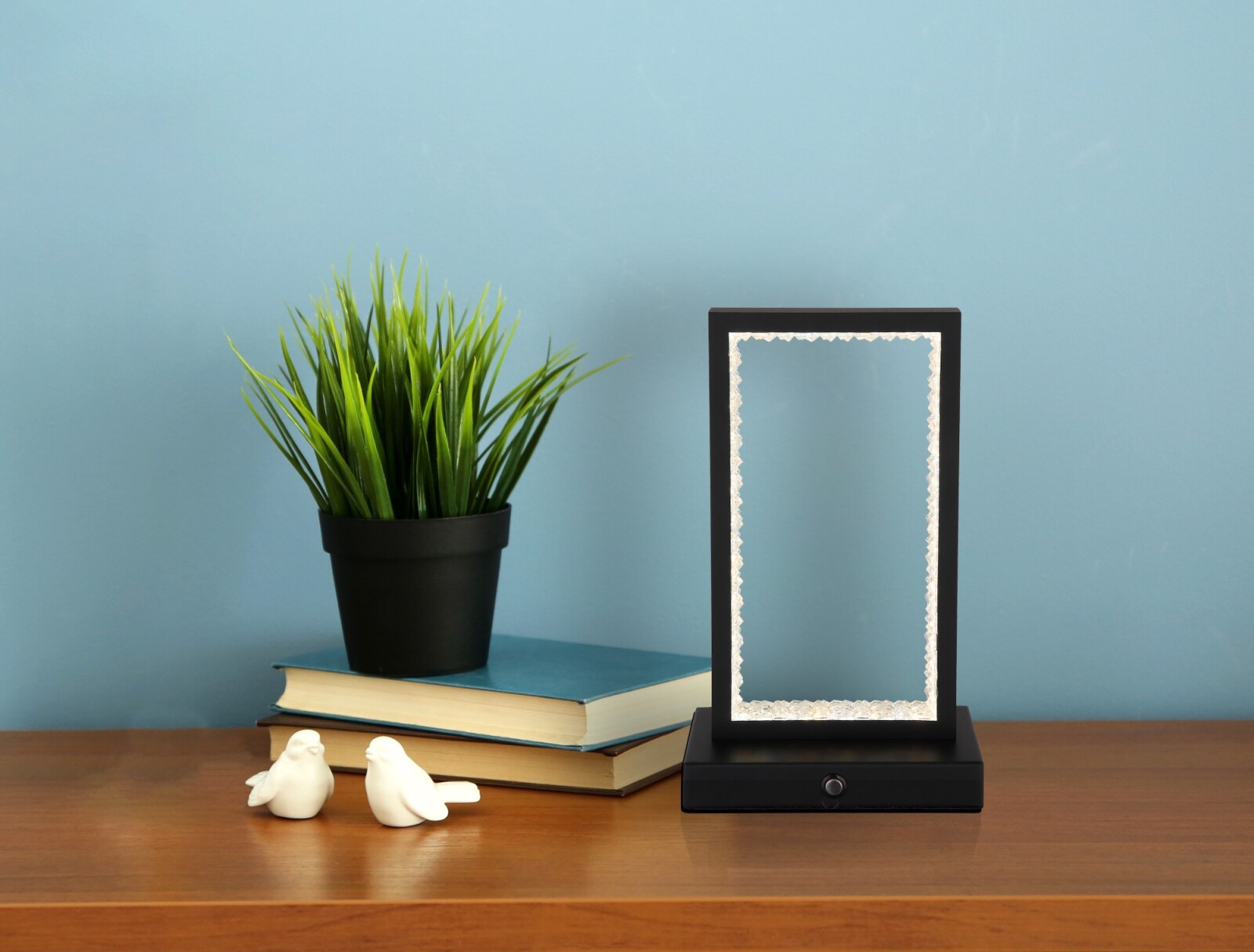 LED-Tischleuchte - schwarz matt - 23 cm hoch