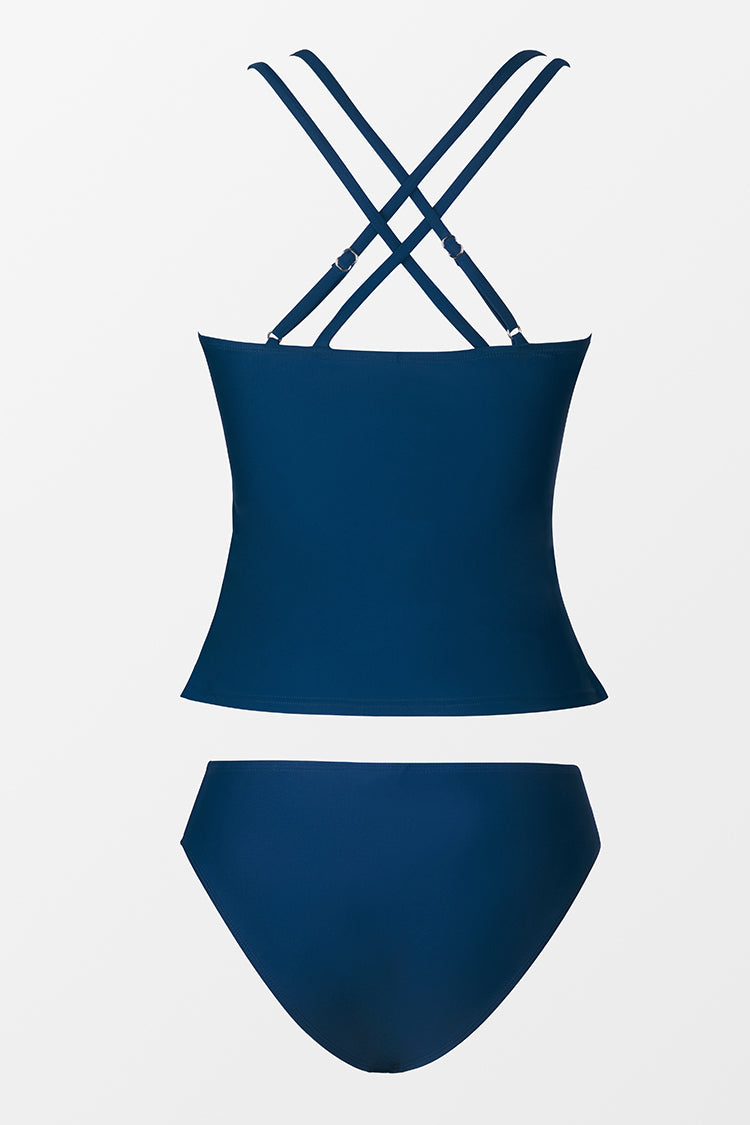 Tankini à col en V et à hipster