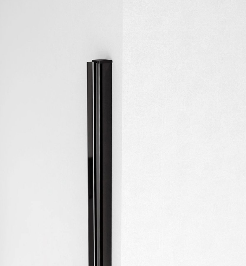 Polysan Zoom Line Black magnetisch profiel voor douchedeur zwart
