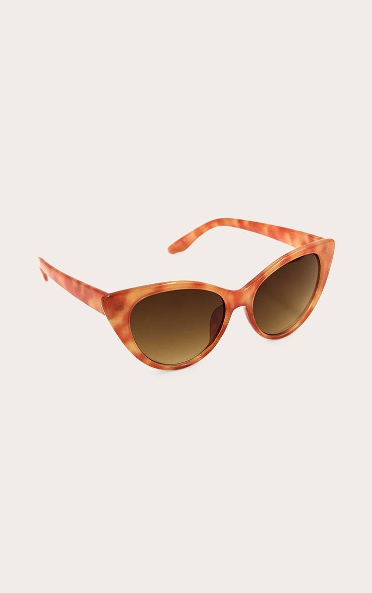 Tortoiseshell Lunettes De Soleil Œil De Chat Prononcé Écaille De Tortue Miel