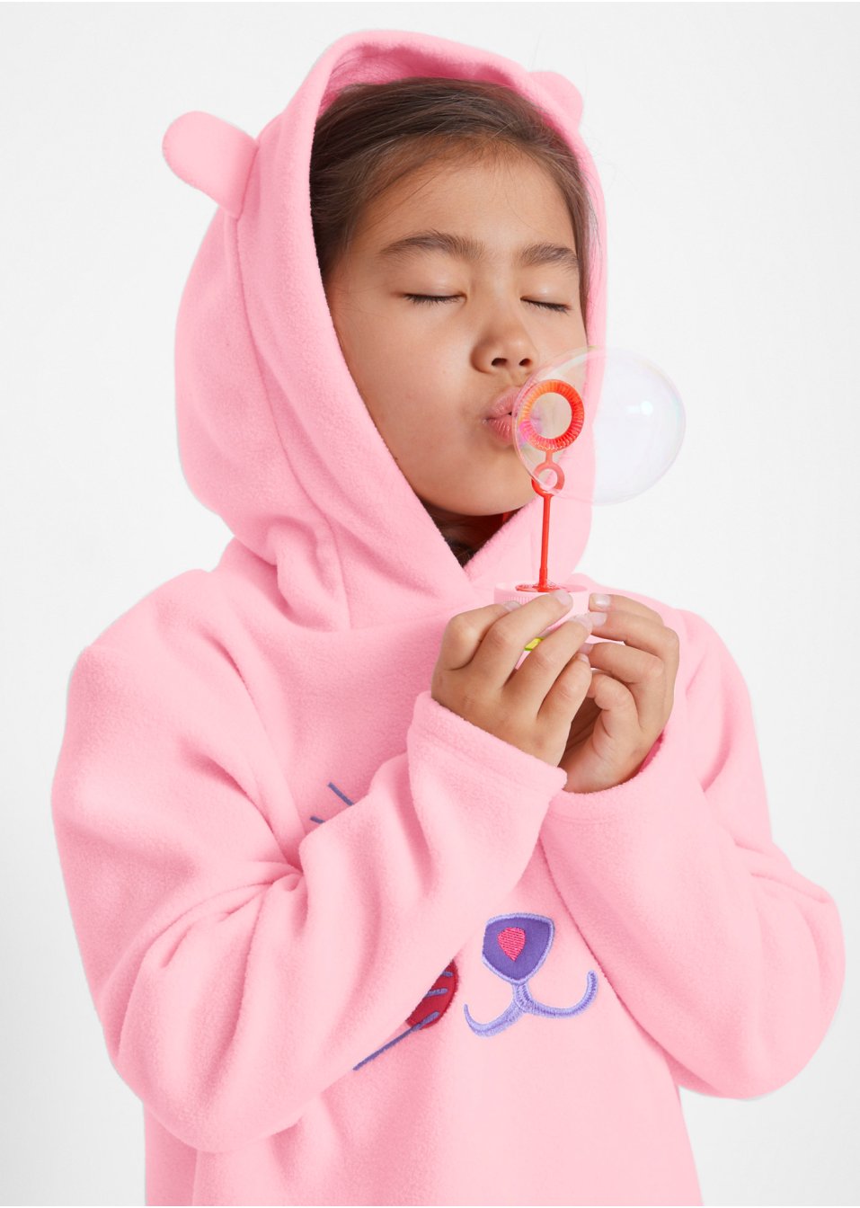T-shirt polaire à capuche fille