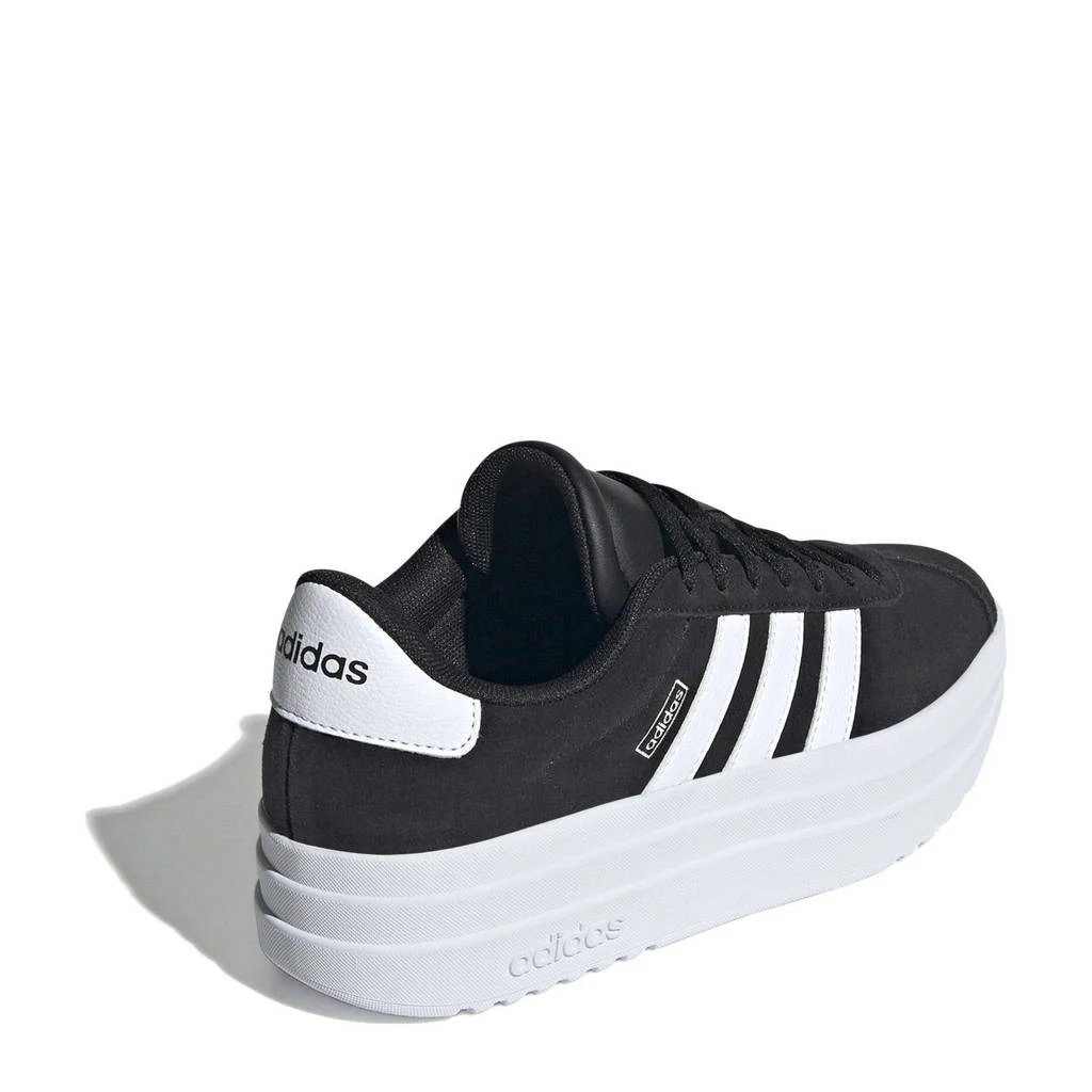 adidas VL Court Bold suède sneakers zwart/wit