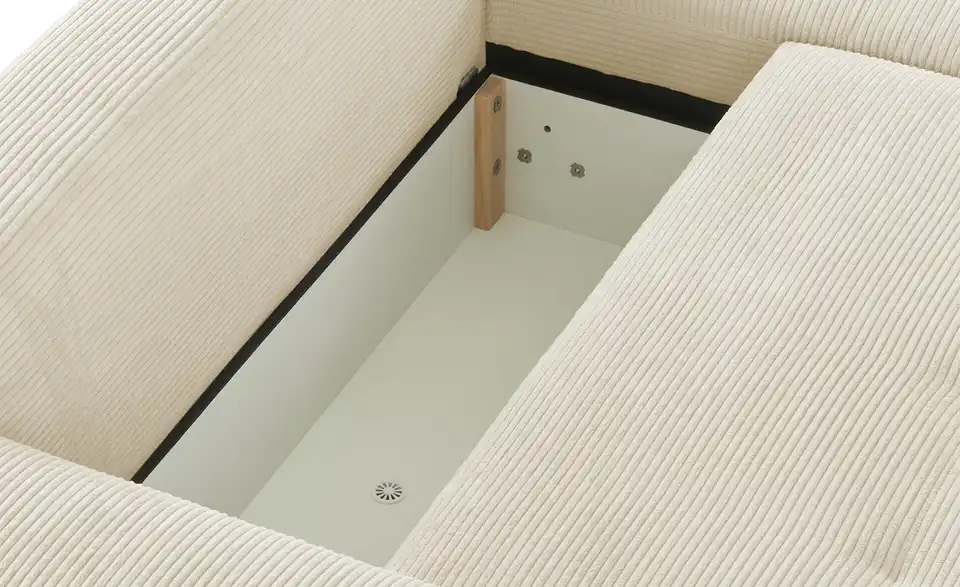 Ecksofa Arissa de Luxe Natur rechts Cordstoff
