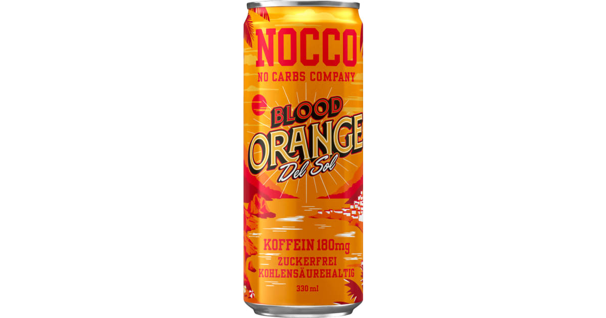 NOCCO - No Carbs Company Sportdrink Blutorange 0,33 Liter Dose (Einweg)
