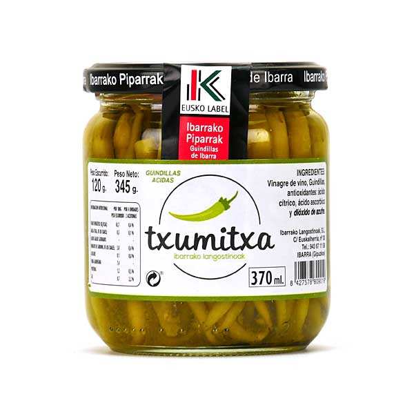 Piment vert doux Guindilla en saumure (Langostinos de Ibarra) - Txumitxa