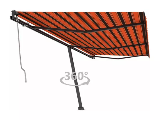 Auvent automatique sur pied 600x350 cm Orange/marron