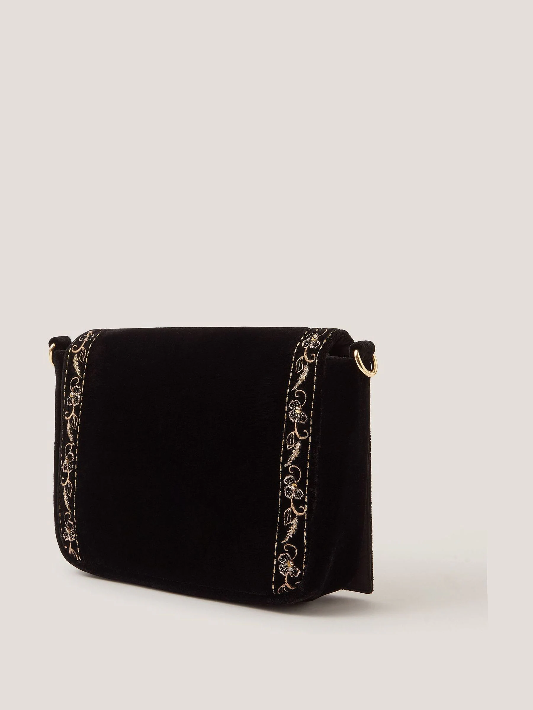 Monsoon Lily Floral Embroidered Shoulder Bag