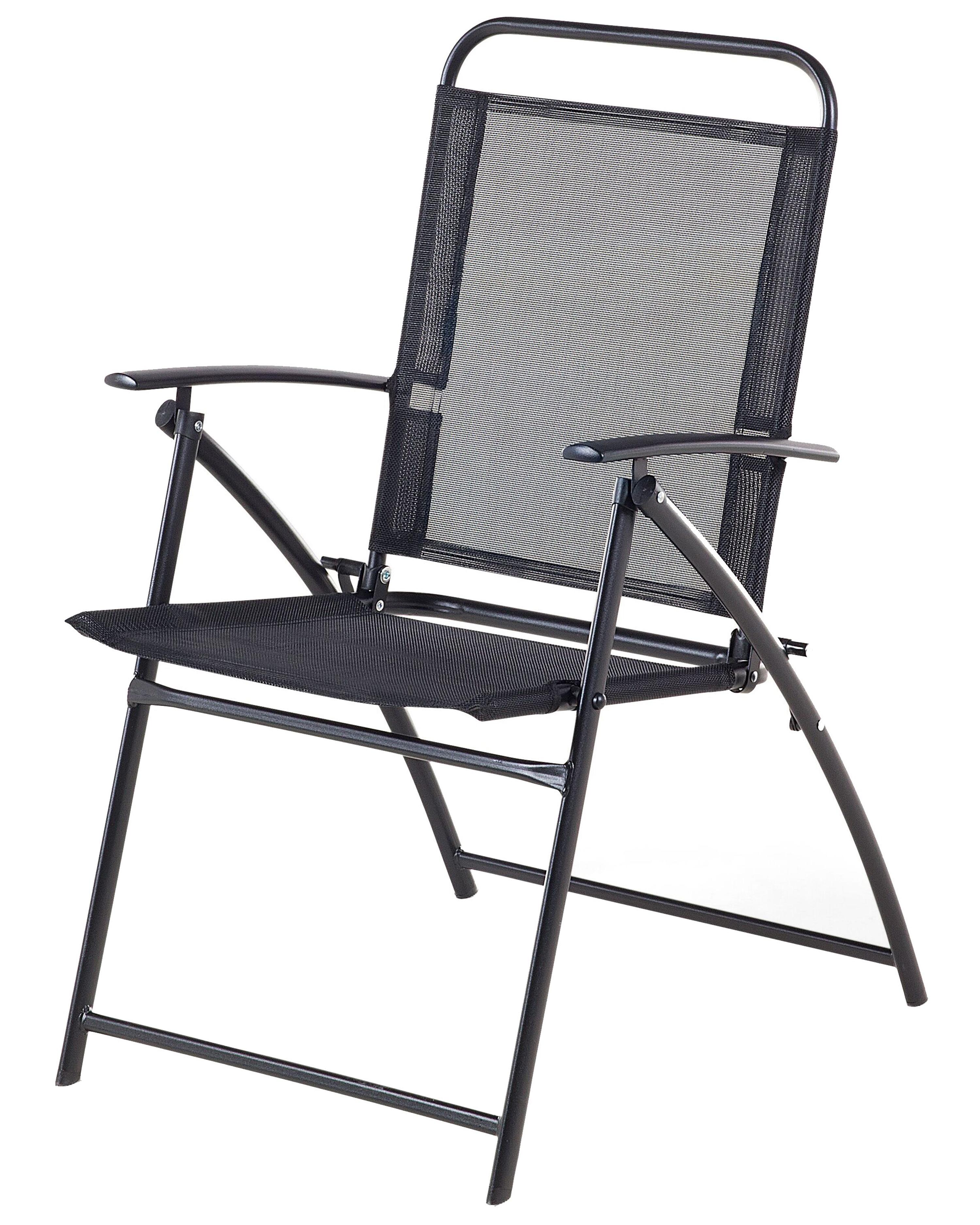 Set van 4 tuinstoelen LIVO Metaal Zwart