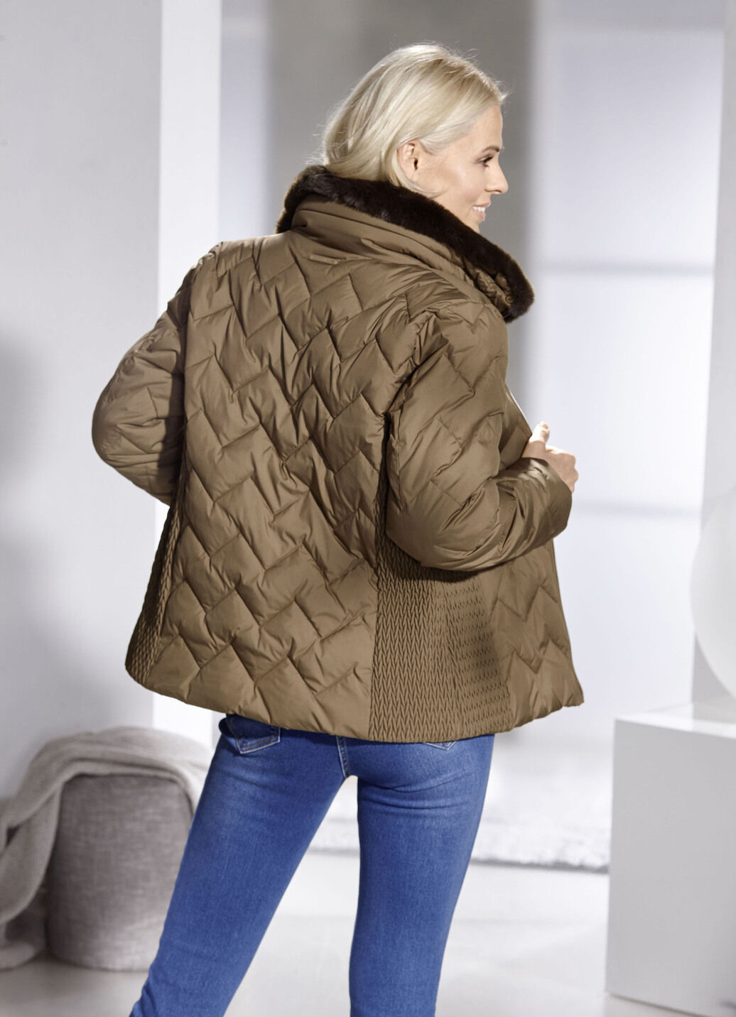 Jacke mit fabelhaftem Zickzack-Stepp