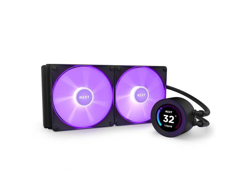 NZXT Wasserkühlung Kraken Elite 280 RGB Schwarz Wasserkühler für Intel und AMD Prozessorsockel mit LCD-Display und leuchtenden, leisen RGB-Lüftern