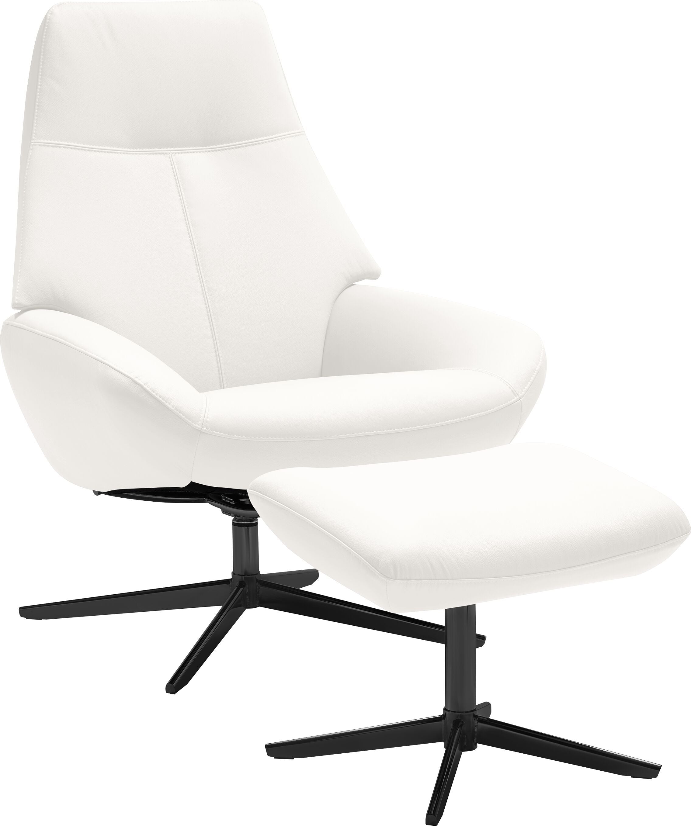 ARNOLD Hocker - Ecru / B: 55.0 cm x T: 37.0 cm x H: 43.0 cm