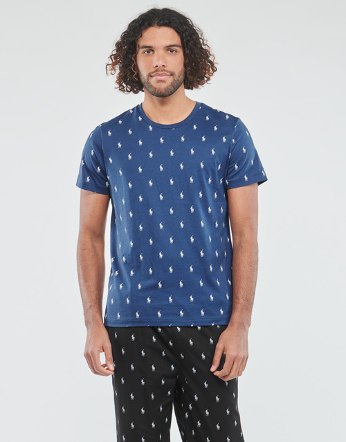 Polo Ralph Lauren - SLEEPWEAR-S/S CREW-SLEEP-TOP Azul / Crema