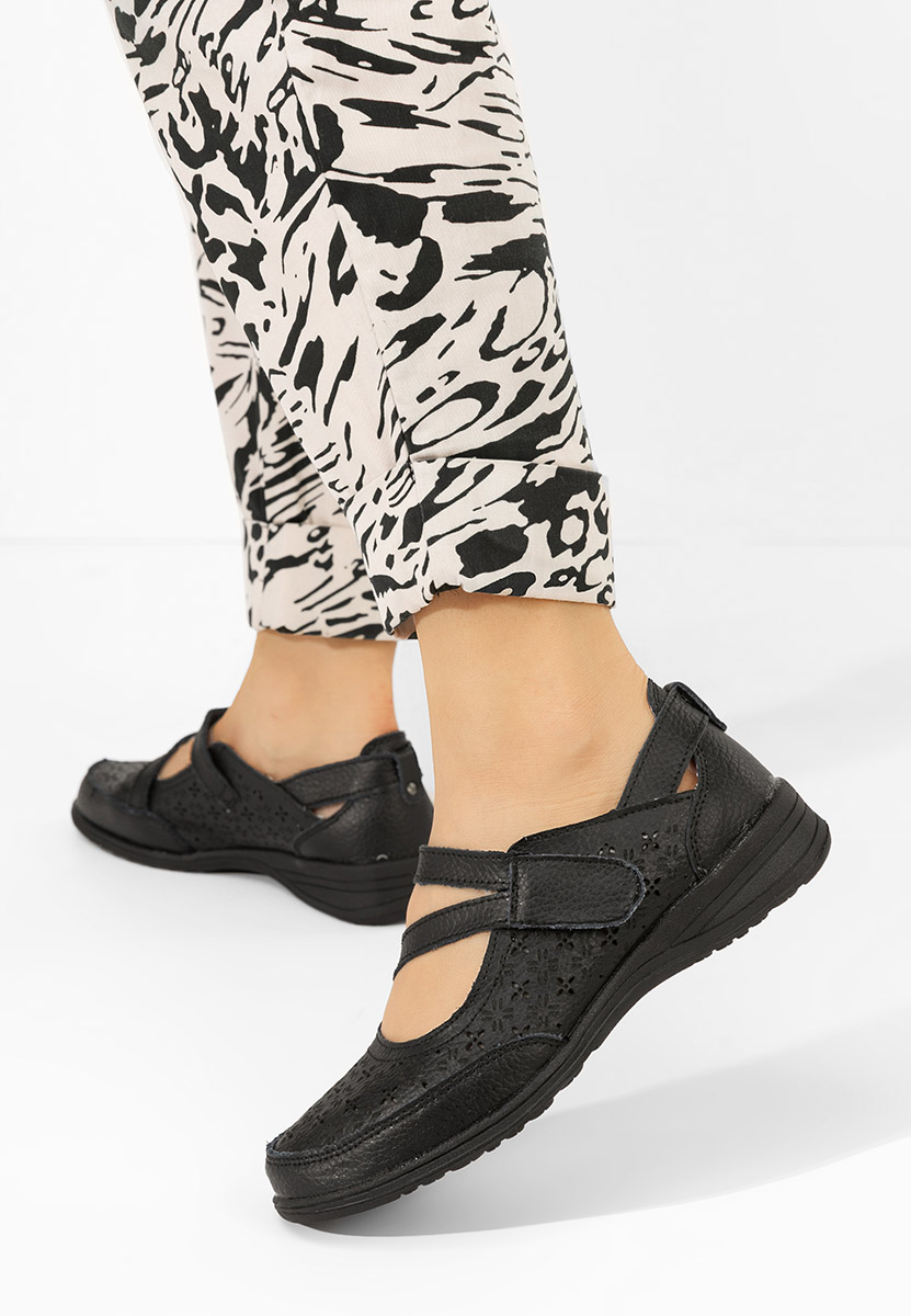 Ballerines en cuir noirs Catherina V2