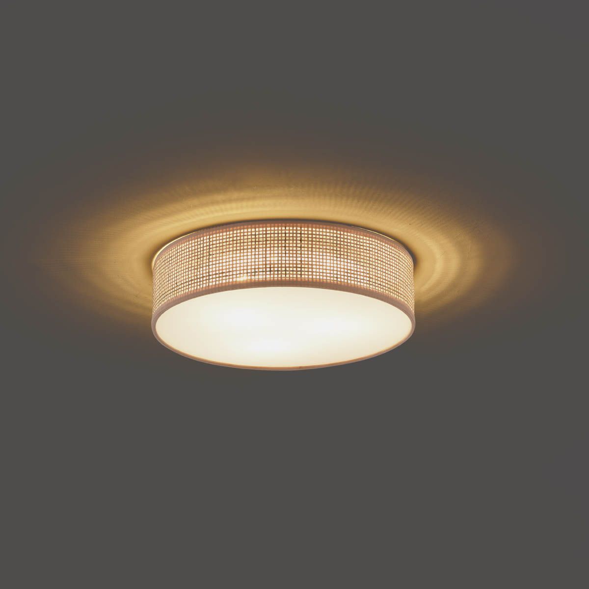 Oosterse plafondlamp rotan 38cm  - Trammy