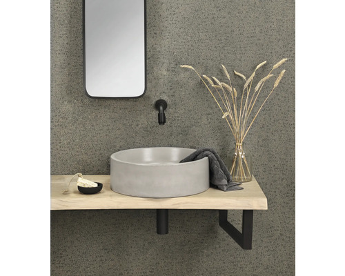 Verschil opzetwastafel Marba 42 x 42 cm lichtgrijs mat gelakt 38.251.21