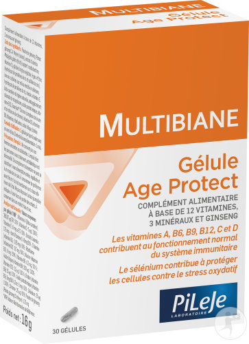 PiLeJe Multibiane Vitalité Age Protect Complément Alimentaire 30 Gélules