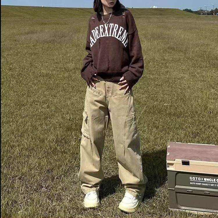 DuckleBeam - Hoge taille effen pantalon met wijde pijpen