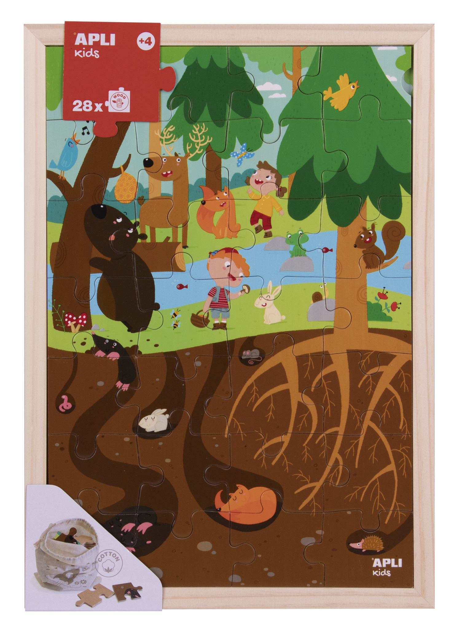 Apli Apli Bos Houten puzzel 28-delig