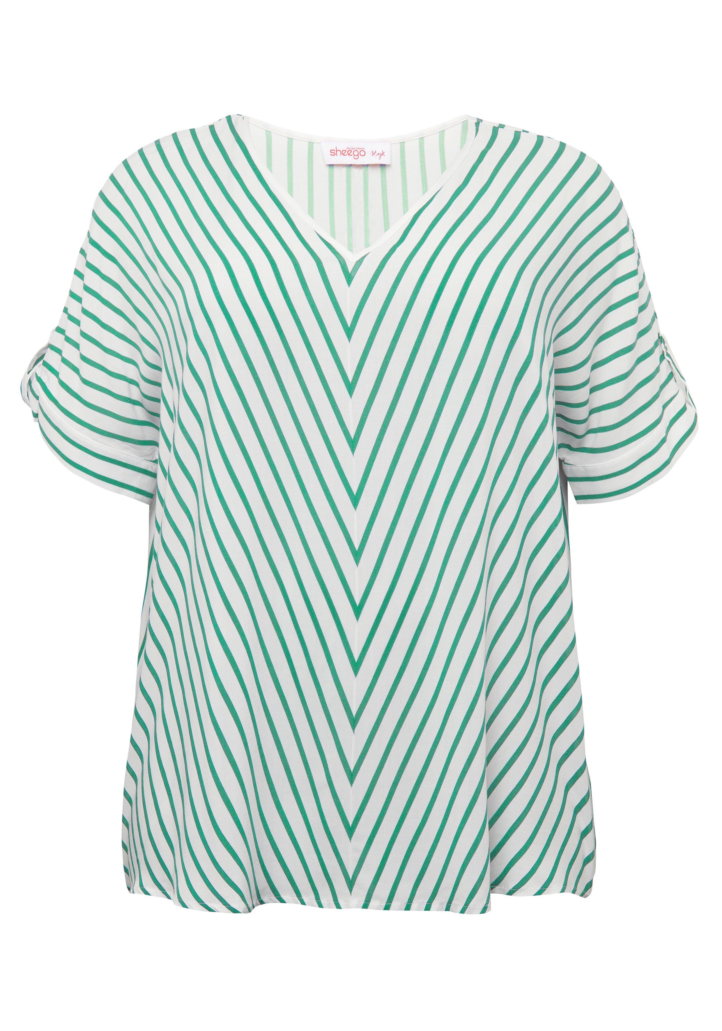 Tunika in Oversized-Form mit Streifen