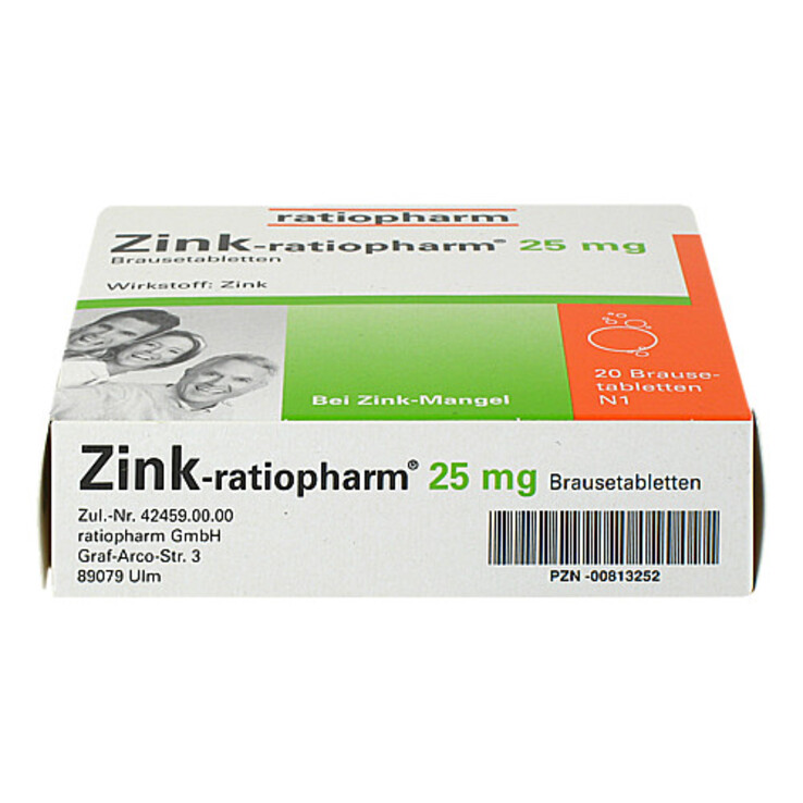 Zink Ratiopharm 25 mg Brausetabletten, 20 St