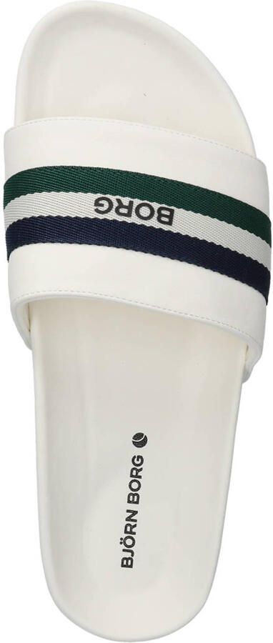 Björn Borg Heritage Badslipper Heren Met Strepen Wit