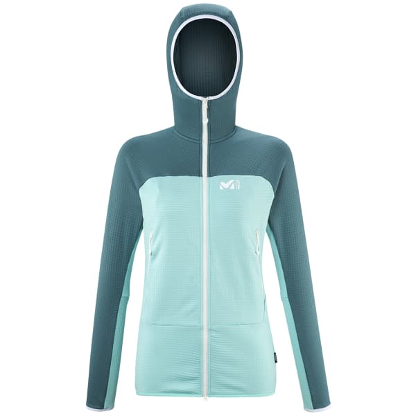Veste polaire randonnée MILLET FUSION GRID HOODIE W ARUBA/HYDRO