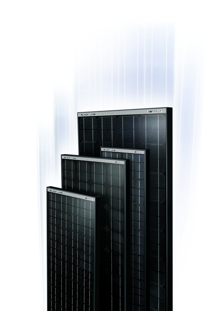 Büttner Elektronik MT SM 75 MC Slim Solar-Einzelpanel Black Line 75 W