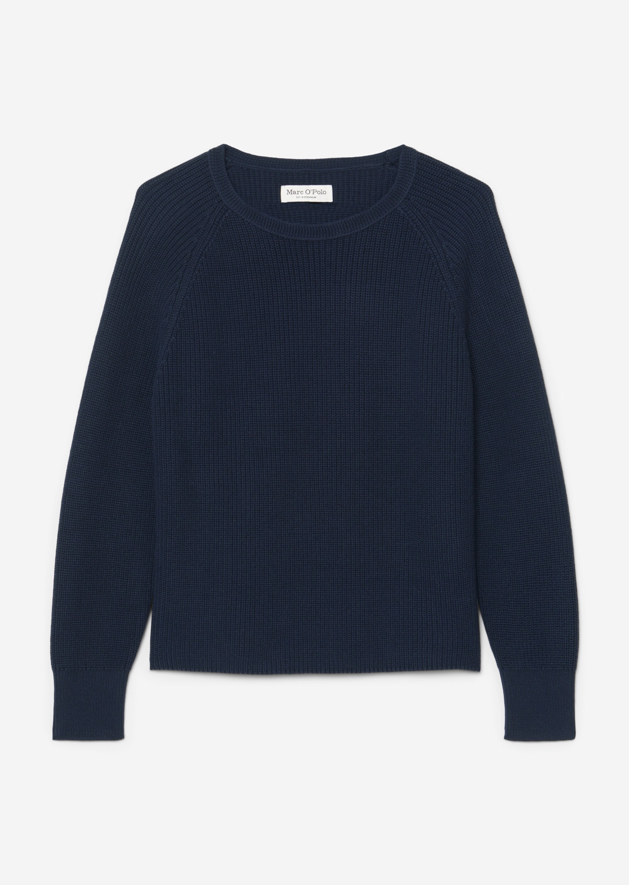 Rundhals-Strickpullover slightly cropped aus Heavy-Weight-Organic-Cotton
