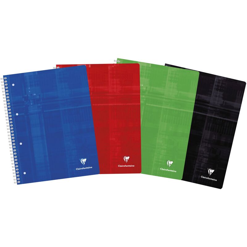 Clairefontaine Spiralheft, gelocht, 225 x 297 mm, liniert, assortiert