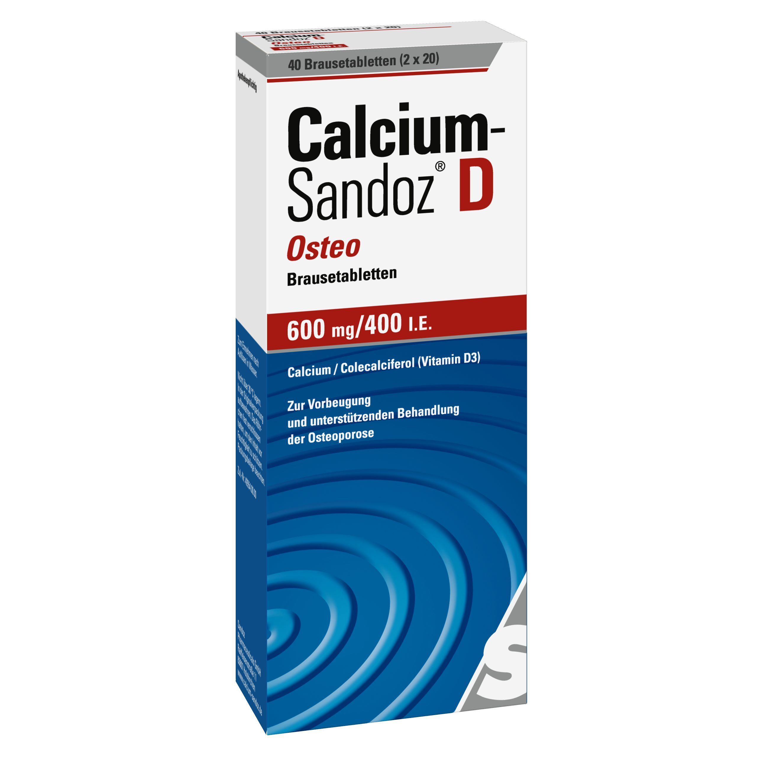 Calcium-Sandoz® D Osteo 600 mg/ 400 mg I.E.