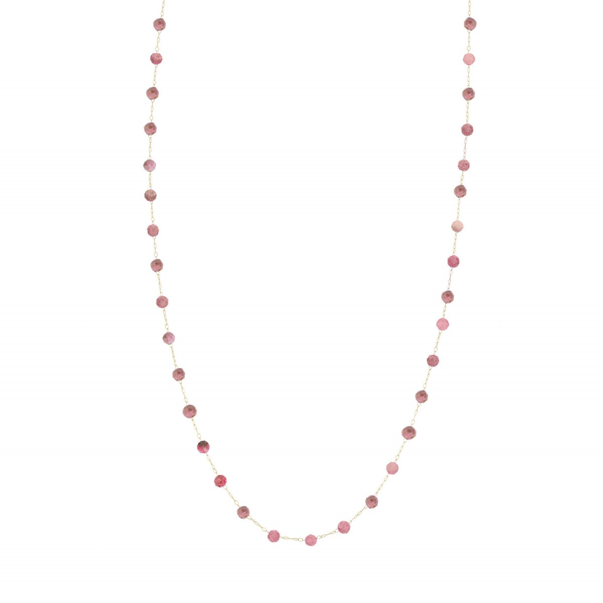 Collier Ika rhodonite doré or