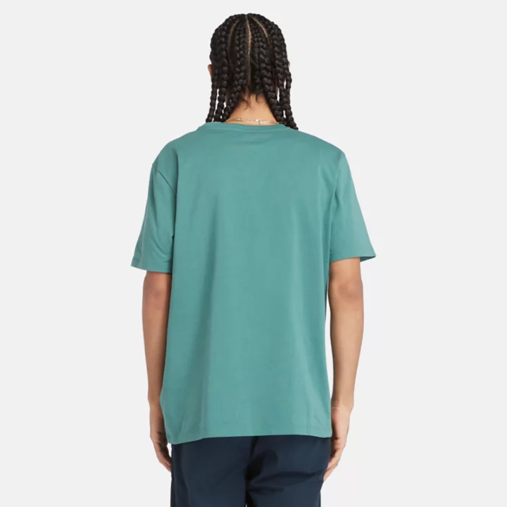 T-shirt à logo arbre Kennebec River pour homme en bleu sarcelle