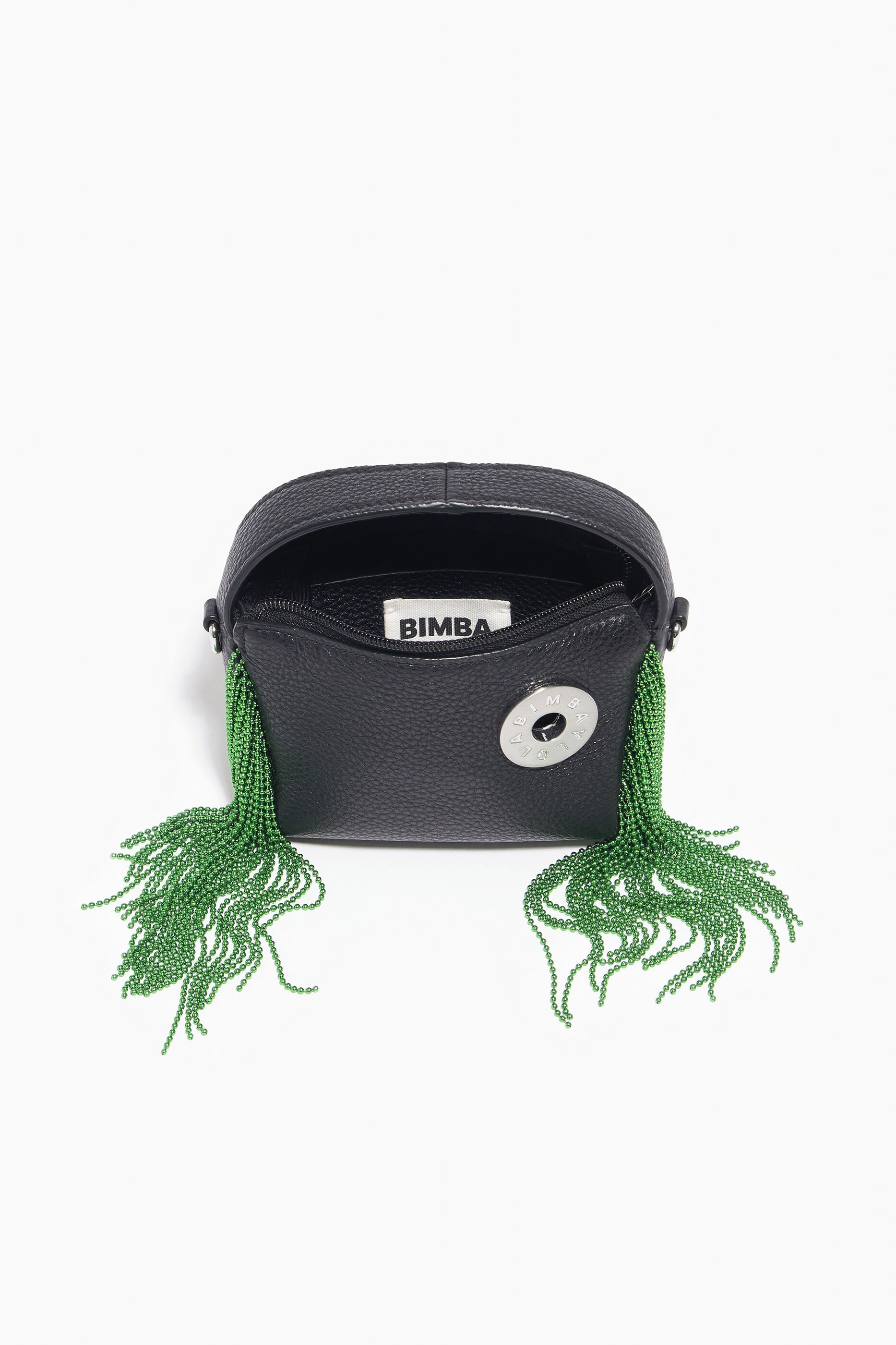 Bolsa hobo de couro preta tamanho XS