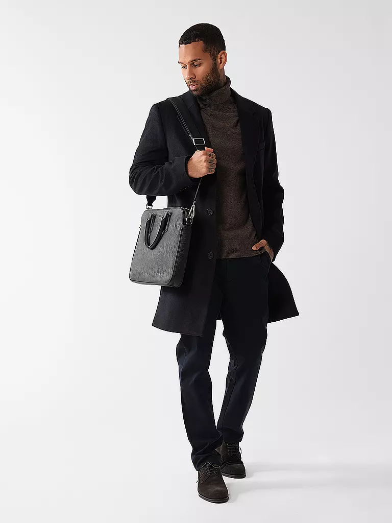 BOSS Ledertasche - Aktentasche NEW CROSSTOWN  schwarz