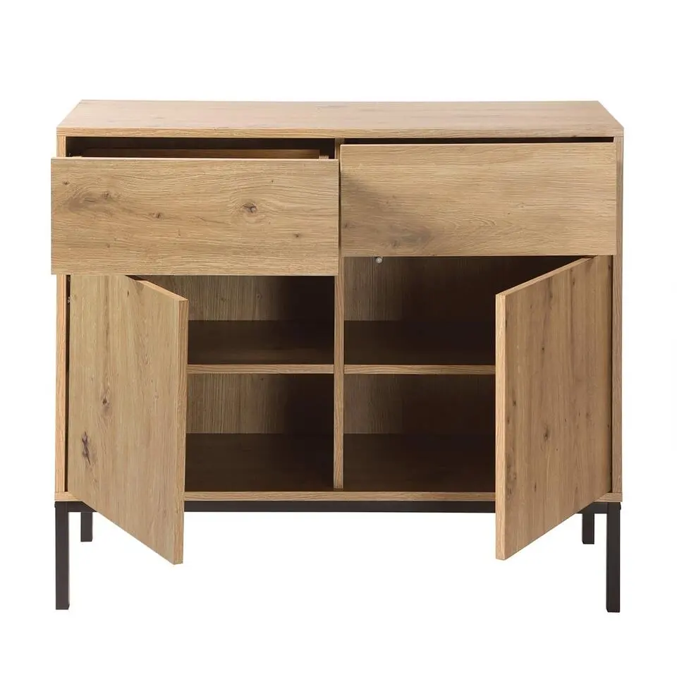 CALICOSY - Dressoir LENNY - Eik - 80x90x40 cm