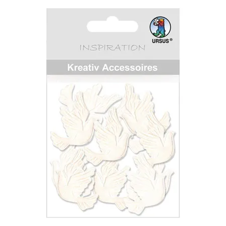 URSUS Kreativ Accessoires Mini Pack, Tauben, perlmutt