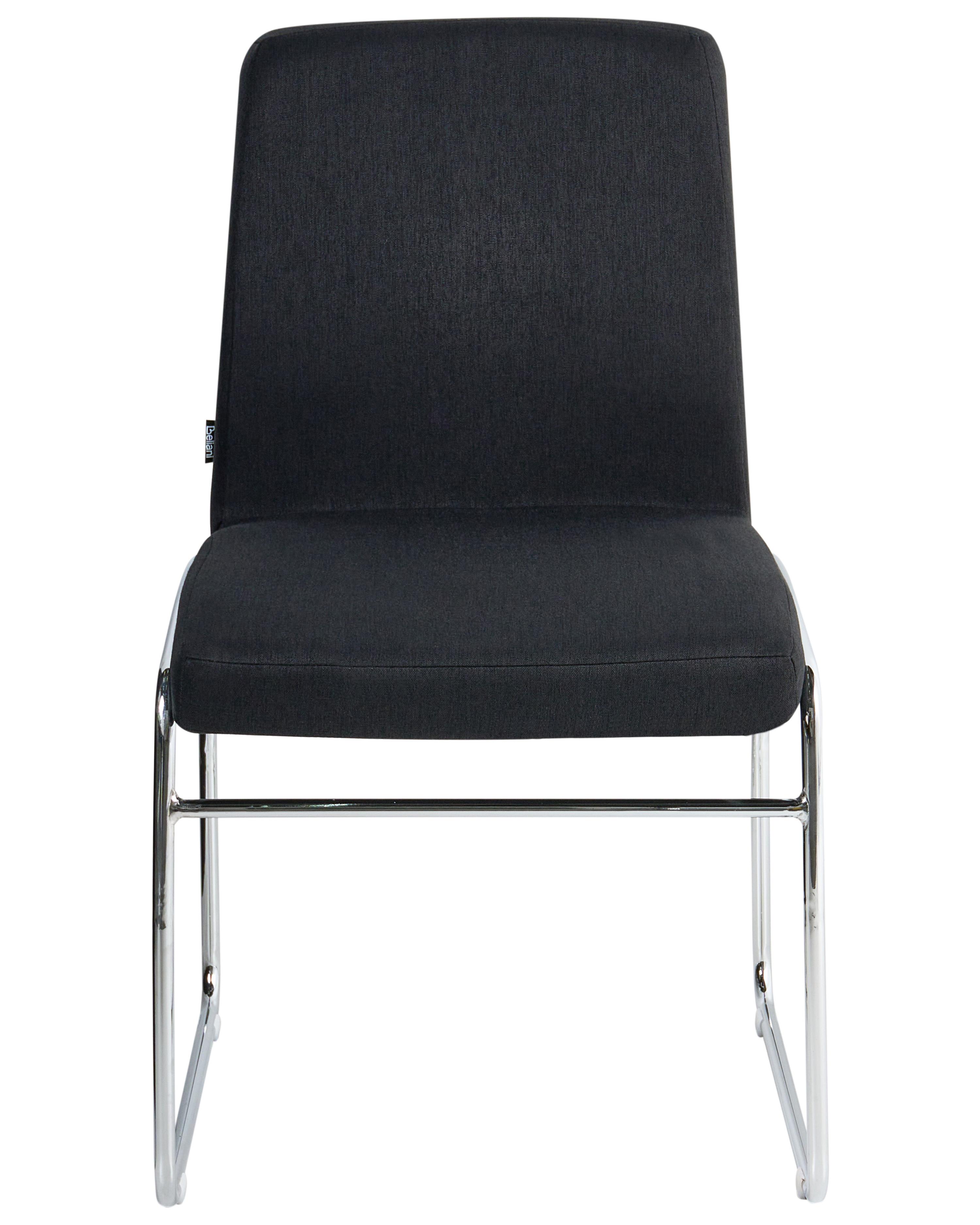 Set van 2 eetkamerstoelen LECCO Stof Zwart