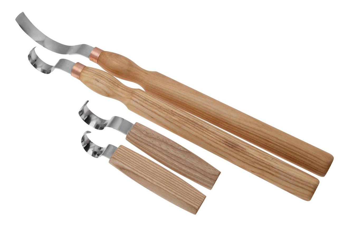 BeaverCraft S11 Hook Knives Set of 4 Tools, houtsnijset