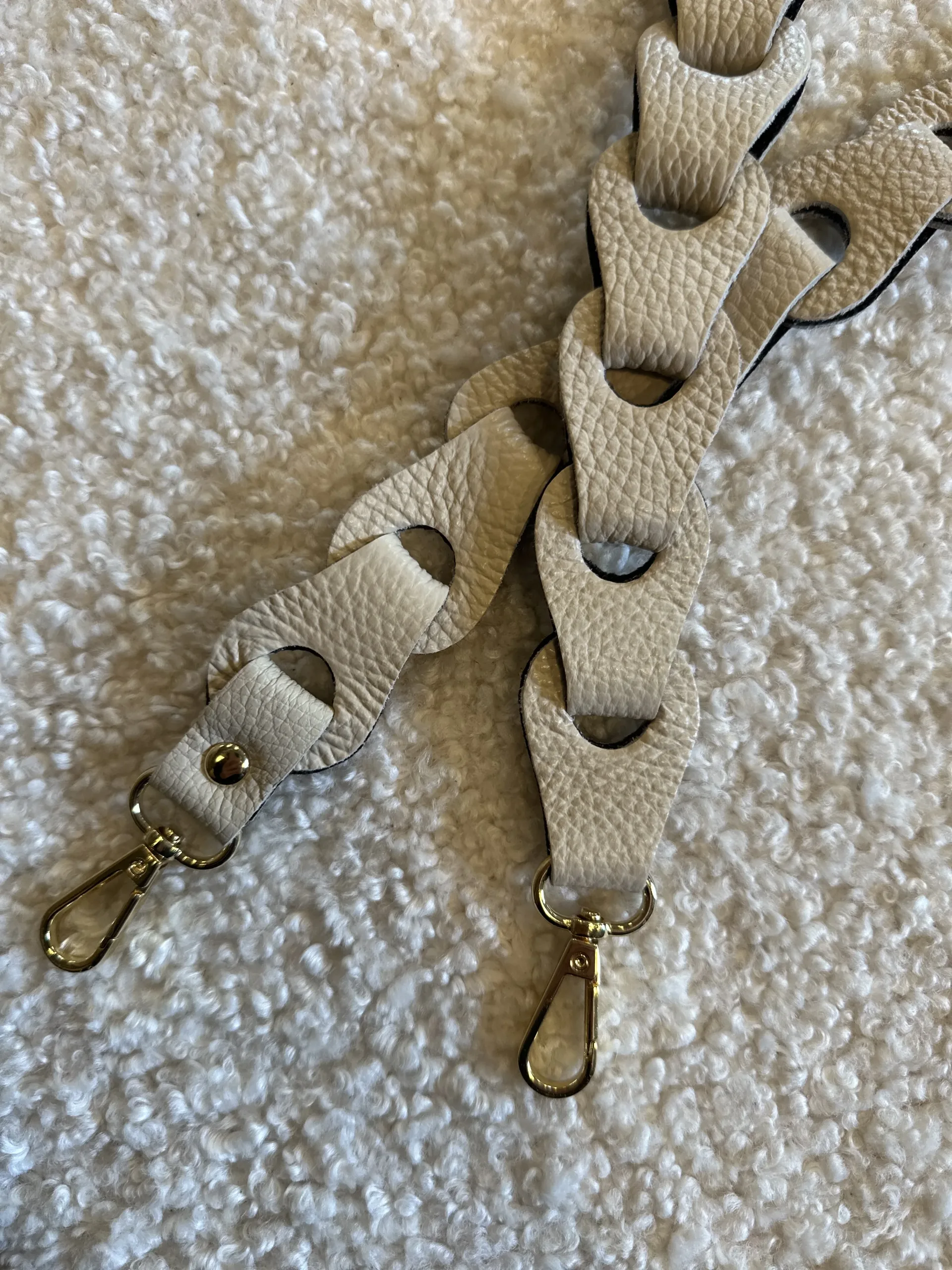 Bag Strap - Breed Ecru - Goud
